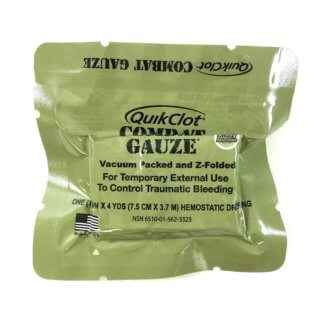 1x ORIGINAL QuikClot Combat Gauze vacuum packed & z-folded 2022-08 Medic IFAK