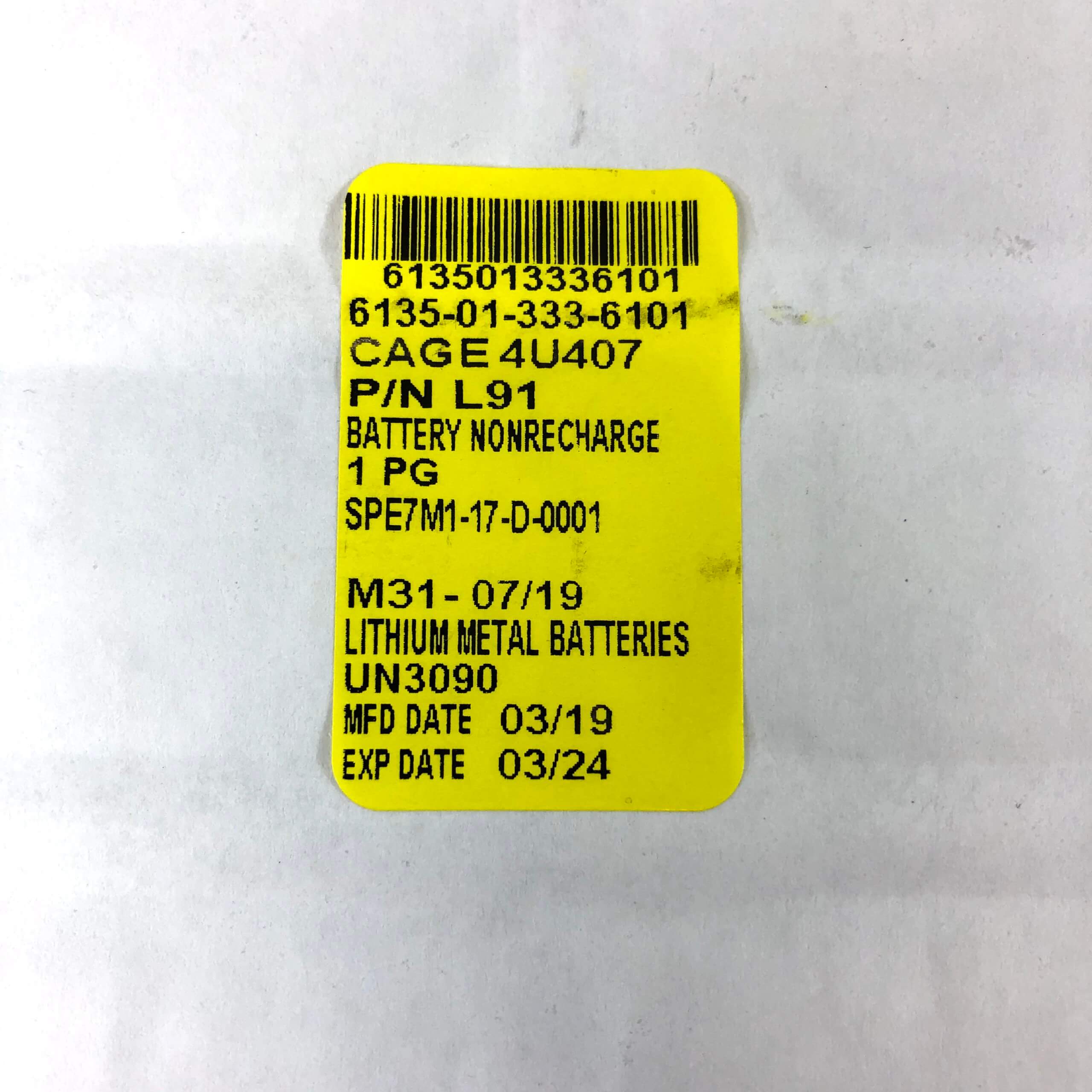 Army Surplus Energizer Ultimate Lithium AA Batteries [Genuine Issue]