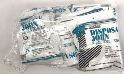 10 Pack Disposa-John Wag Bag, Go Anywhere Portable Toilet Kit Replacement Refill Bag