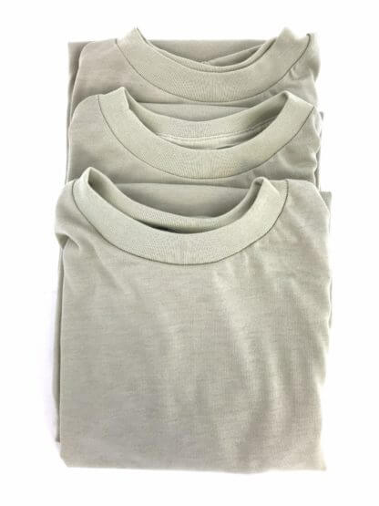 3 Pack Sand Tan T-Shirts, Polyester Crew Neck, Size Medium - Overall View