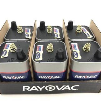 6 Pack Heavy Duty Rayovac 6V Alkaline Battery, Spring Top Terminal 806 Batteries