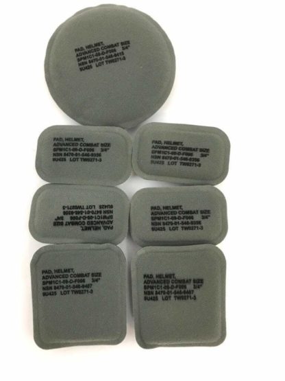 7 Piece Pad Set Suspension System for ACH & MICH Helmets, 3/4"