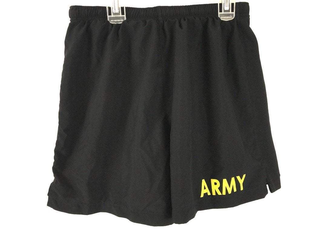 Army Physical Fitness Uniform Shorts, Black & Yellow [Genuine Issue]