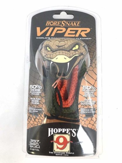Hoppes Boresnake Viper Pistol Cleaner for .357, .380, 9mm Handguns