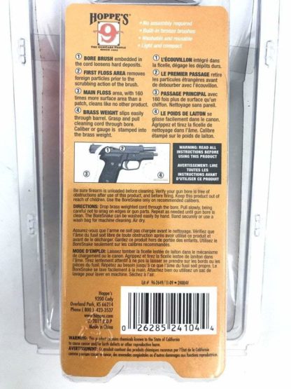 Hoppes Boresnake Viper Pistol Cleaner for .44/.45 Handguns