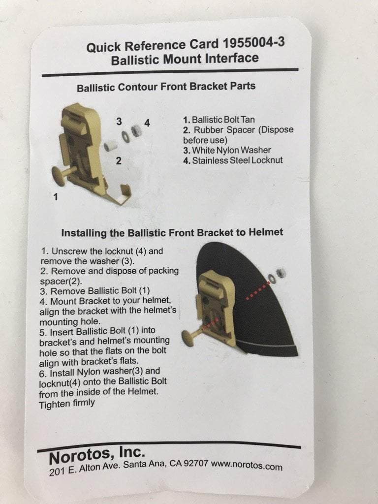 NOROTOS ECH Enhanced Combat Helmet Rhino Mount Army Surplus