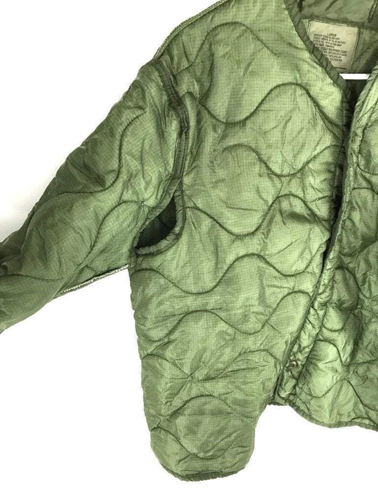 US Army Military M-65 FIELD JACKET QUILTED COAT LINER OD Green Size Medium EXC