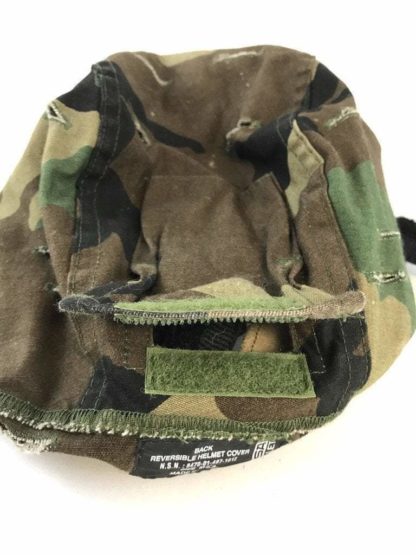 Reversible BDU/DCU Helmet Cover, Woodland and Desert Camo Parachutist PASGT Cover