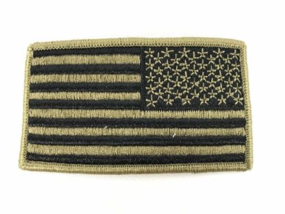 US Army OCP Velcro American Flag Reverse Facing Patch, Hook and Loop USA