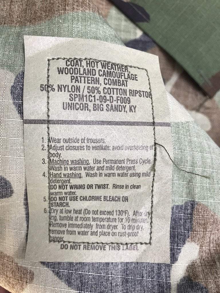 Woodland Camo Coat, US Army Military Combat BDU Uniform Shirt
