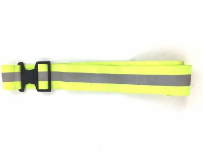 Yellow Reflective Elastic PT Belt with Buckle