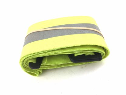 Yellow Reflective Elastic PT Belt with Buckle