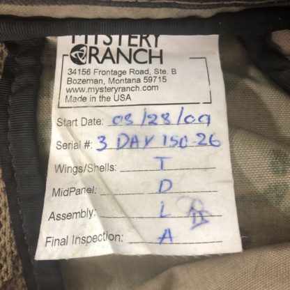 Pre-Owned Mystery Ranch 3 Day Assault Pack, Multicam Tag
