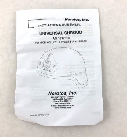 Norotos Universal 3-Hole Helmet Shroud - Manual