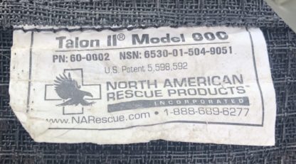 Used North American Rescue Talon II Collapsible Litter Label