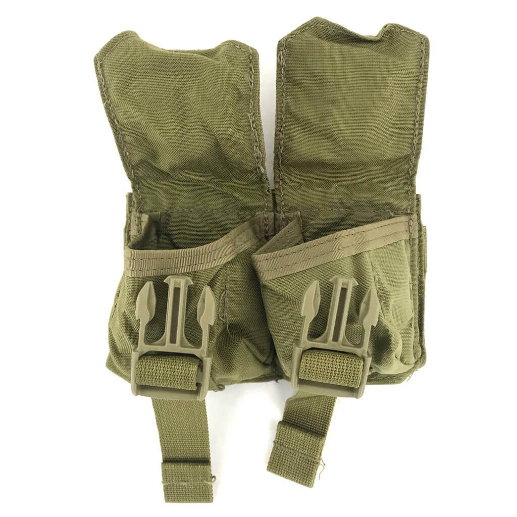 ラージバン、フラグポーチ Eagle Industries Khaki Double Frag Grenade Pouch [Genuine Issue]
