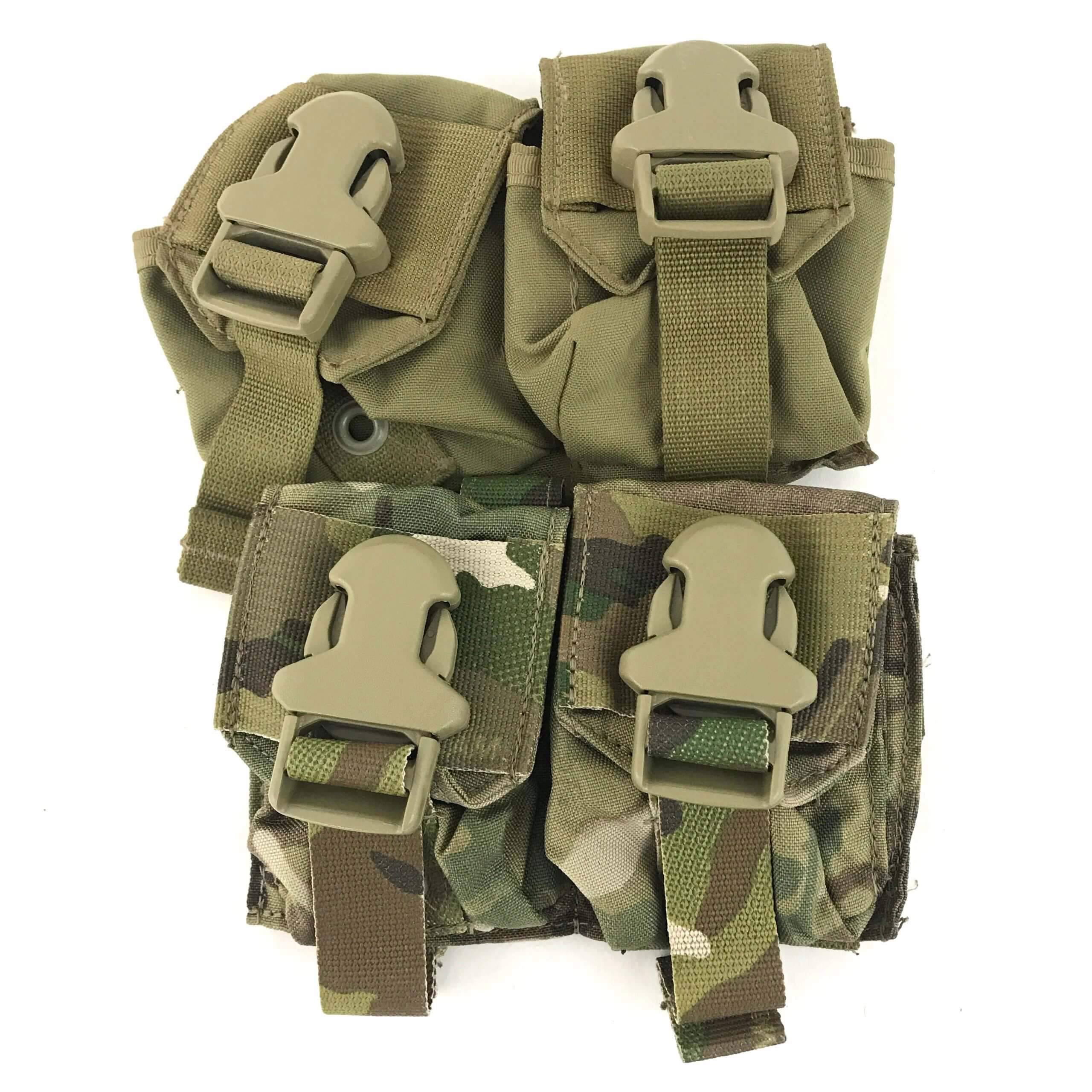ラージバン、フラグポーチ Eagle Industries Khaki Double Frag Grenade Pouch [Genuine Issue]