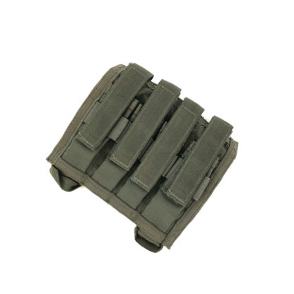 Paraclete Quad 9mm Magazine Pouch, Smoke Green Closed