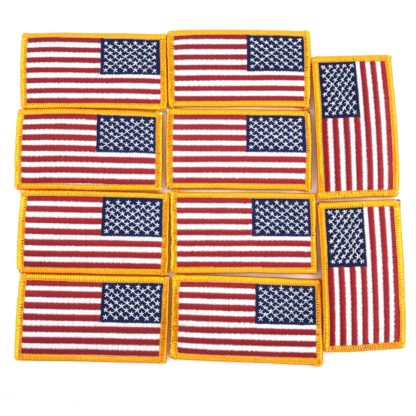 10 Pack Sew On Reverse Flag Patch