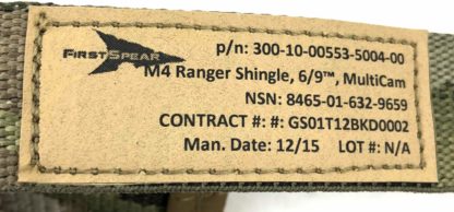 First Spear M4 Ranger Shingle, Multicam Label