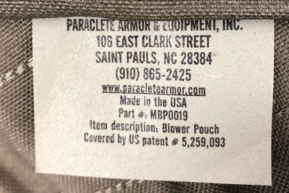 Paraclete Blower Pouch, Smoke Green label