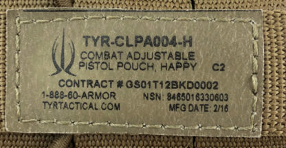 TYR Tactical Combat Adjustable Pistol Pouch, Multicam Label
