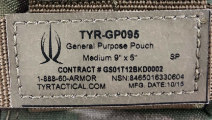 TYR Tactical Medium Horizontal GP Pouch, Multicam Label