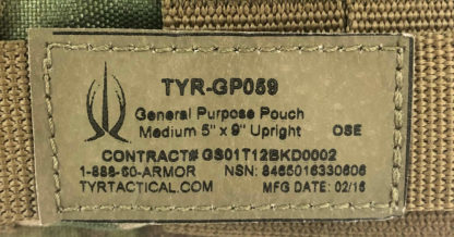 TYR Tactical Medium Upright GP Pouch, Multicam Label