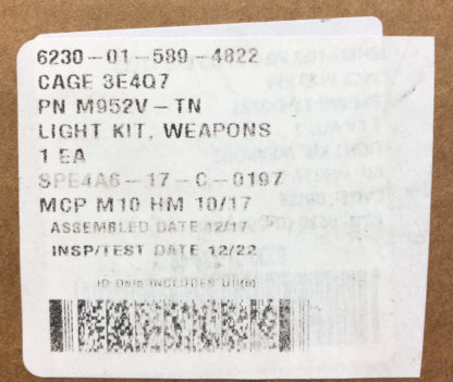 Surefire M952V-TN Weapon Light Front Label