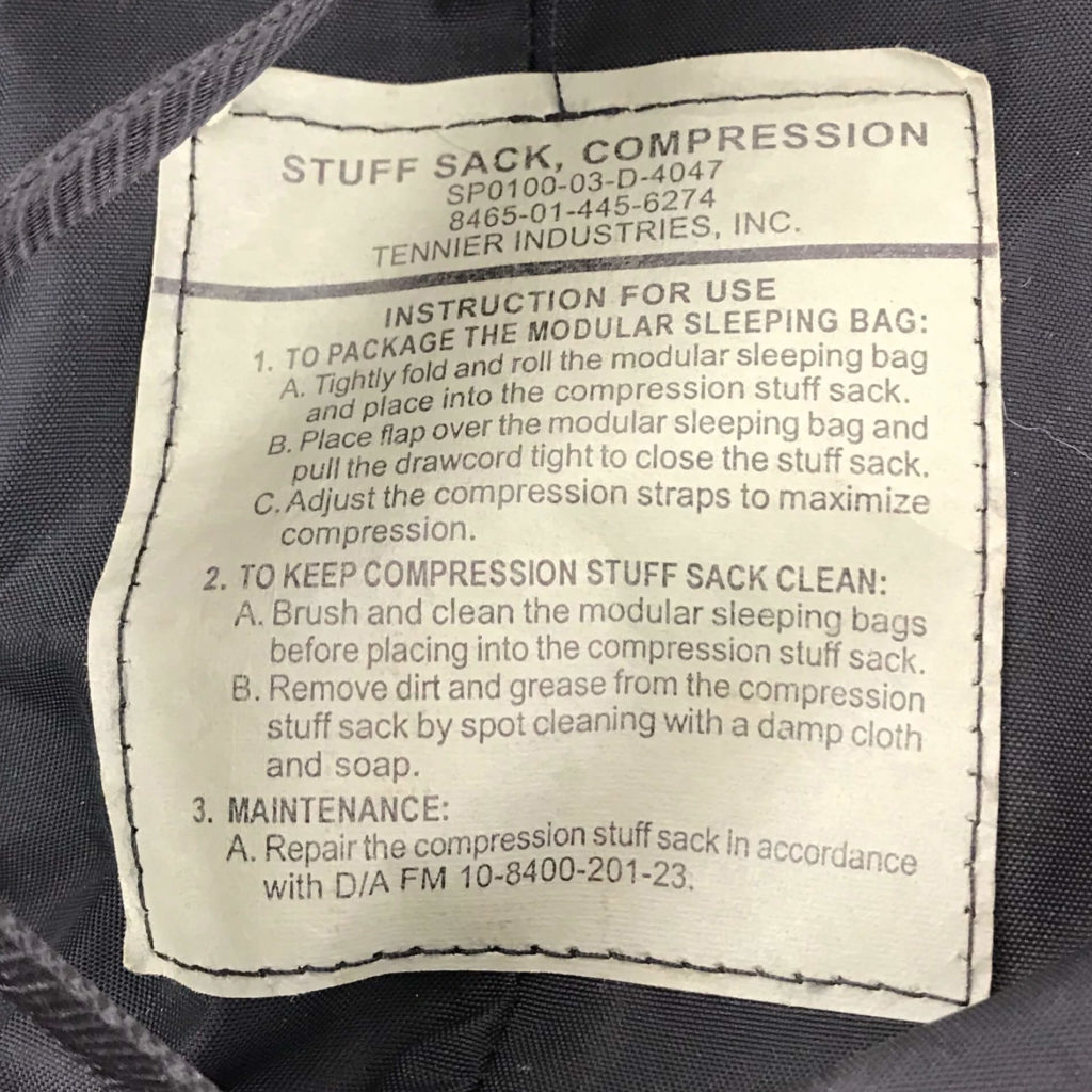 MSS Large Compression Stuff Sack, Black [GI Gear]
