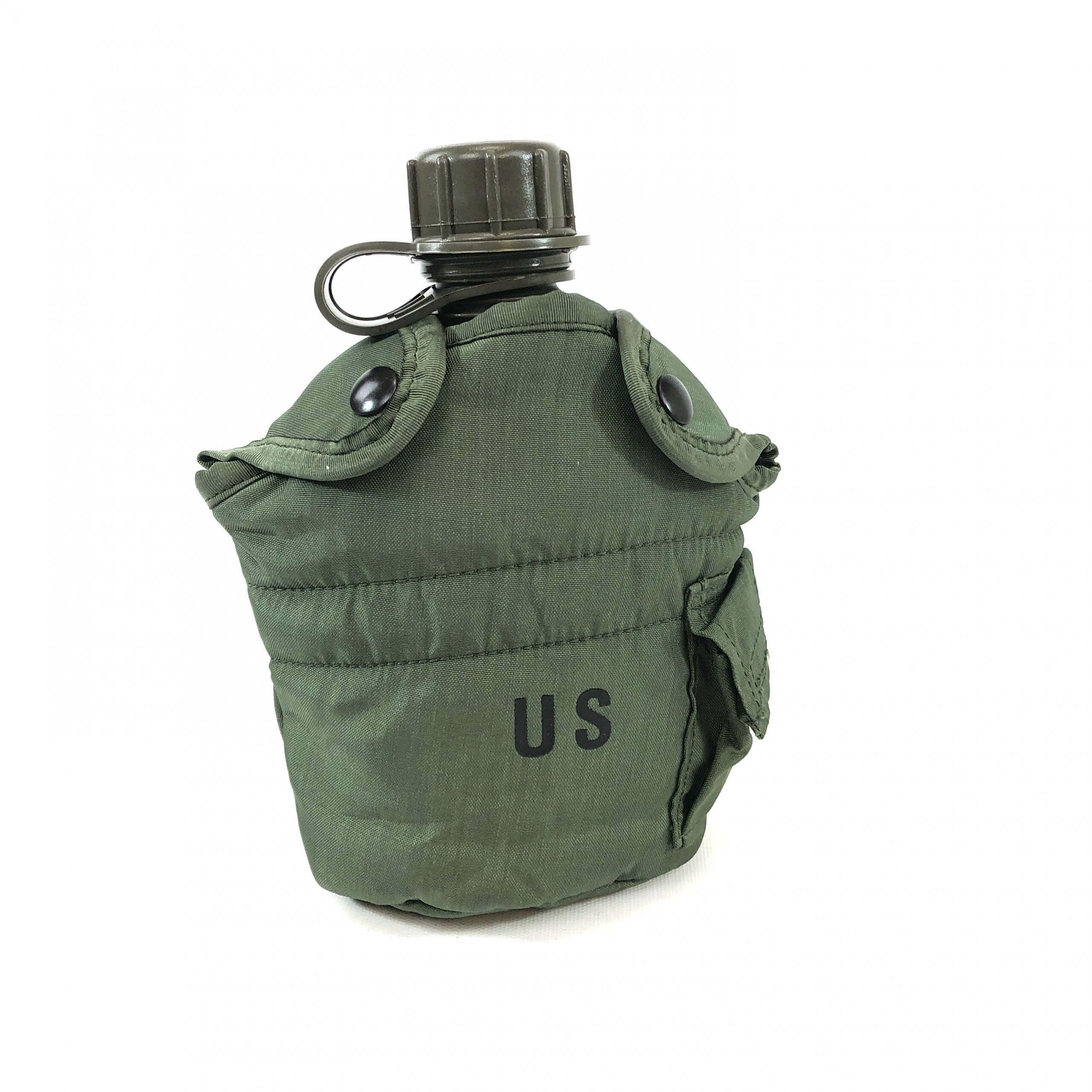 US Army Feldflasche Alice oliv mit Nylonbezug Water bootle Canteen cover 