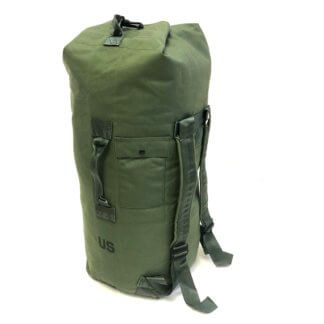 Used Nylon Army Duffel Bag, "Sea Bag" - Overall View