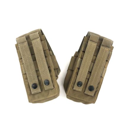 Set of 2 Used USMC Fire Force Double Mag Pouches, Back View