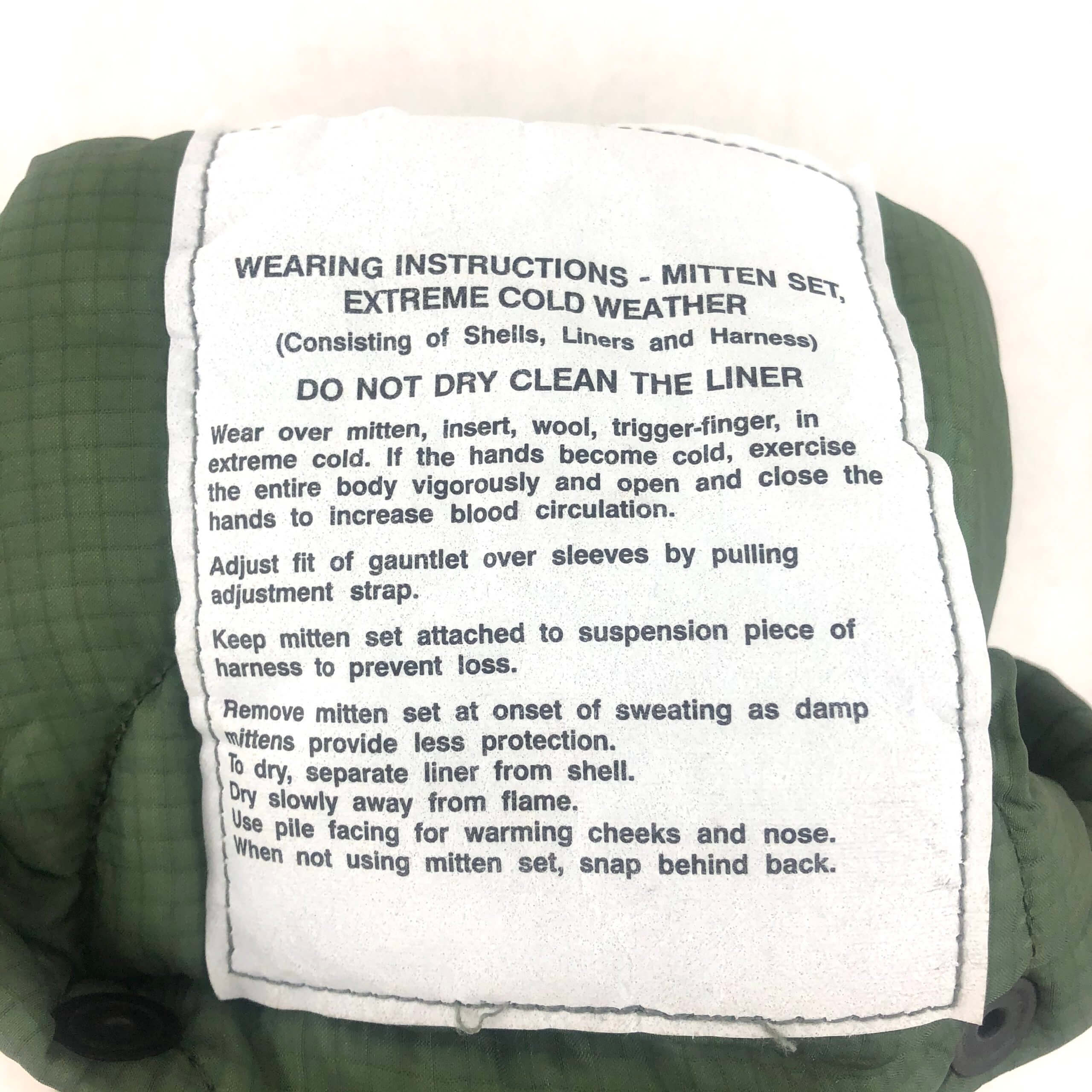 USGI Extreme Cold Weather Mitten Liners, Olive Drab - Image 2