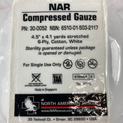 North American Rescue Compressed Gauze for First Aid Kits