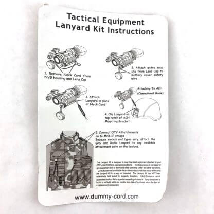 Tactical Equipment Lanyard Kit Instructions