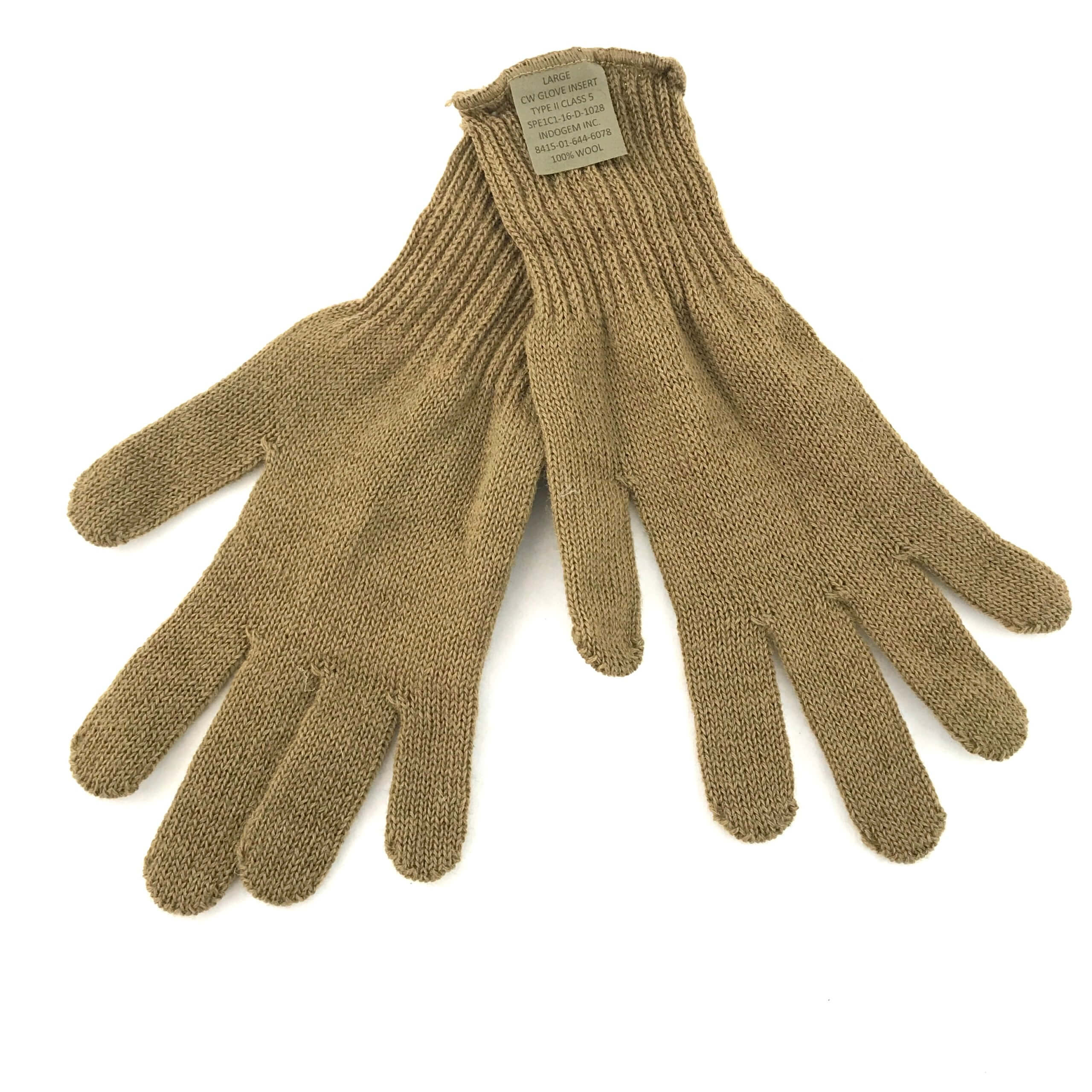 LARGE U.S MILITARY ISSUE COLD WEATHER GLOVE INSERTS LINERS SIZE X 