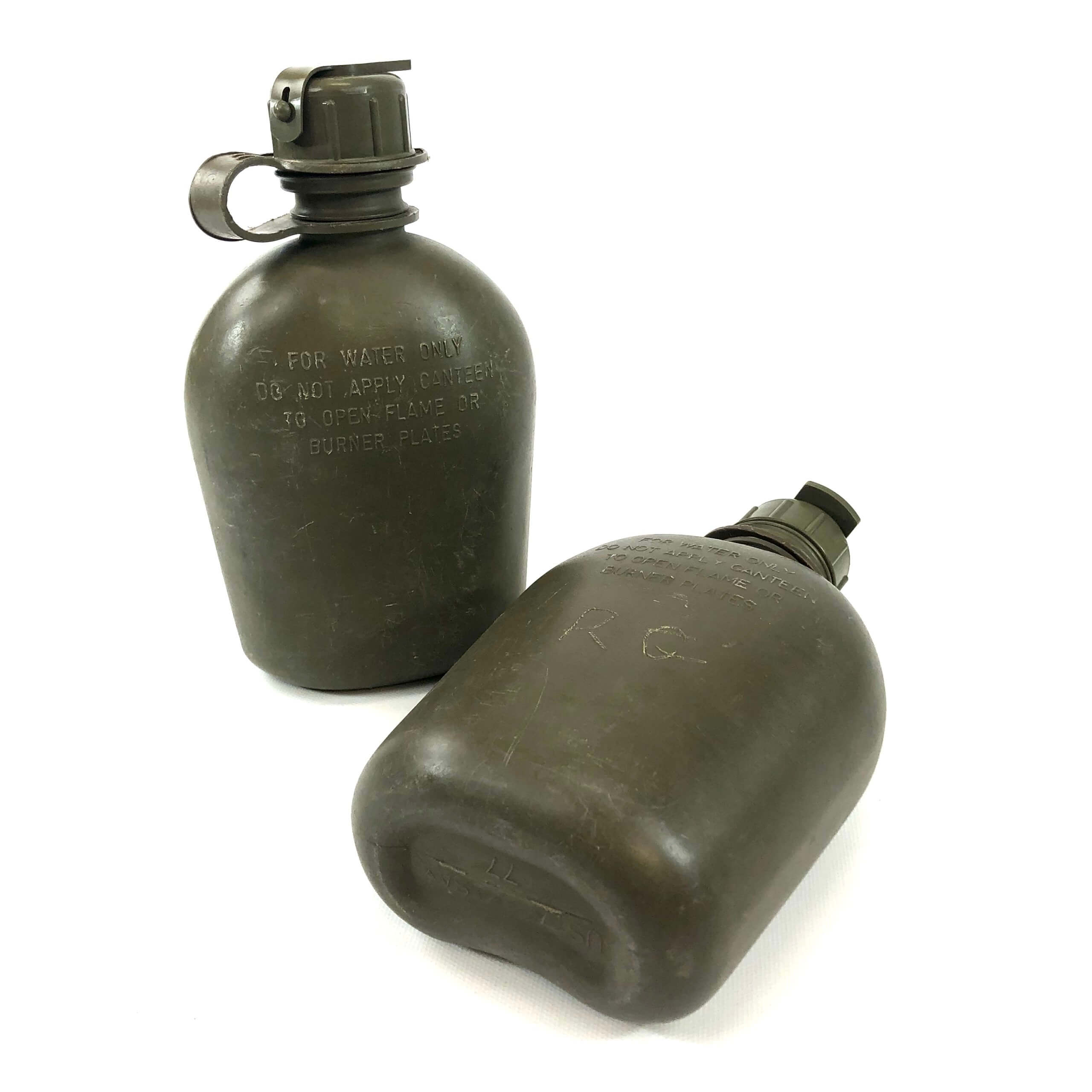 ARMY OD GREEN GENUINE USGI US MILITARY SURPLUS 1 QUART WATER CANTEEN AND COVER 