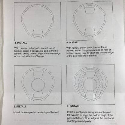 Flex Form ACH Helmet Suspension Pads - User Instructions