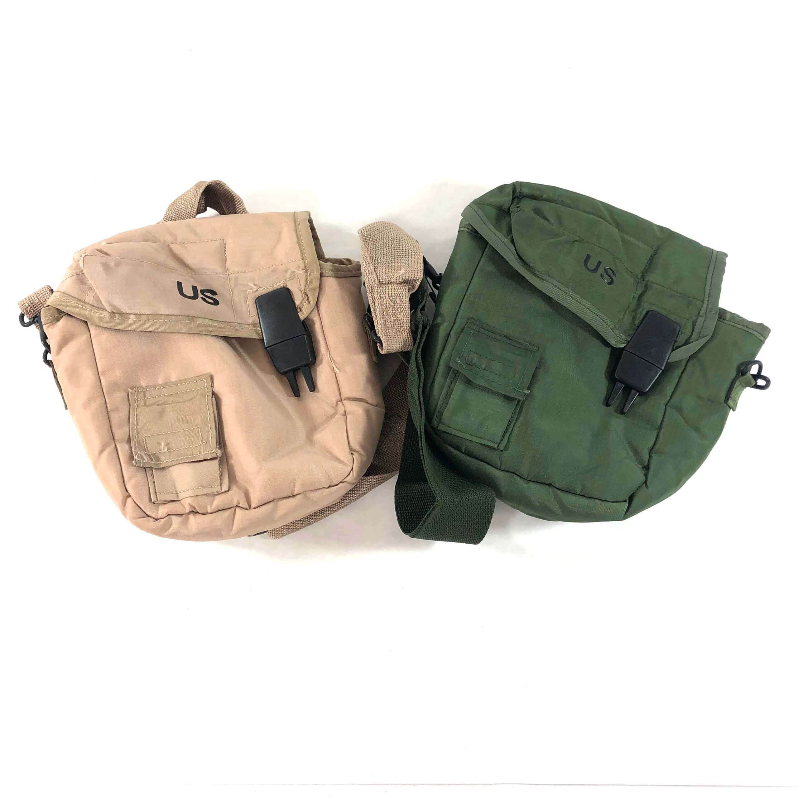 US Military 3 Pc Set 1 QT OD Canteen w MOLLE ACU Pouch Cover & Stainless Cup VGC 