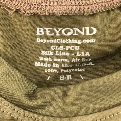 Beyond Clothing PCU Silk T-Shirts Label