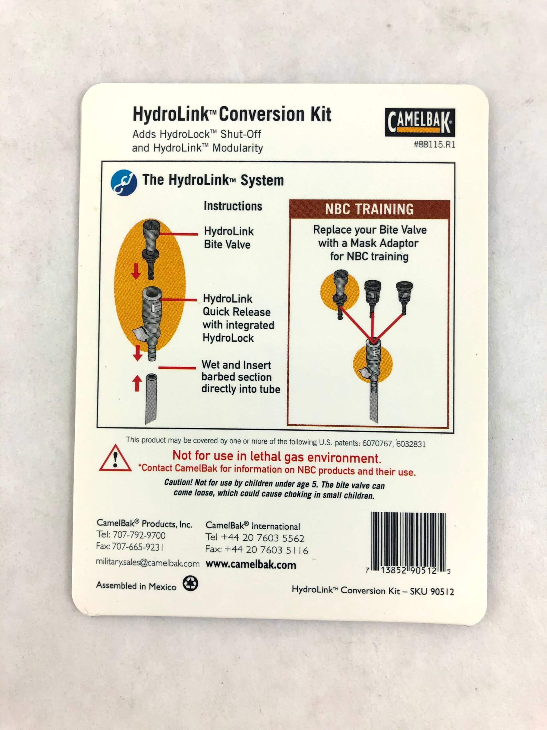Details about   Camelbak Hydrolink Conversion Kit w/ Bladder Bite Valve Hydration Adapter 