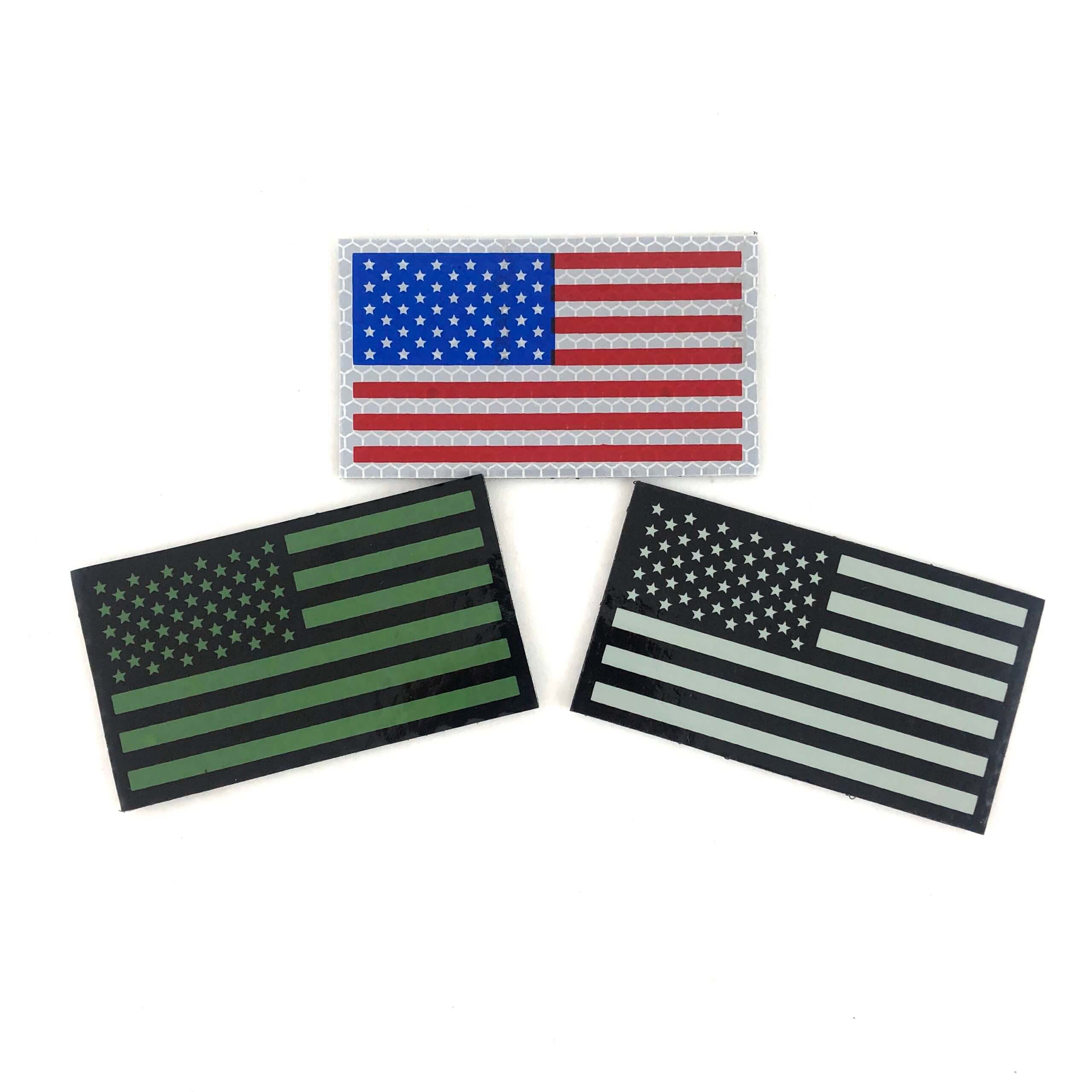 2 USGI Full Color Reverse American Flag Patch Hook
