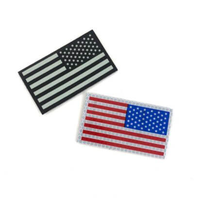 Military IR Flag Velcro® Patch, Reverse - Overall View