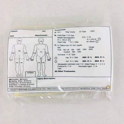 H&H Casualty Response Cards - Front View