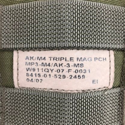 Eagle Industries AK/M4 Triple Mag Pouch - New Khaki Label View