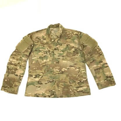 Multicam FRACU JacketThe top is a flame and insect resistant rip stop material. Also, the chest and shoulder pockets are great for small items.
