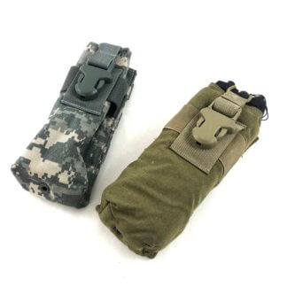 These are the Khaki and ACU Eagle Industries MBITR Radio Pockets.