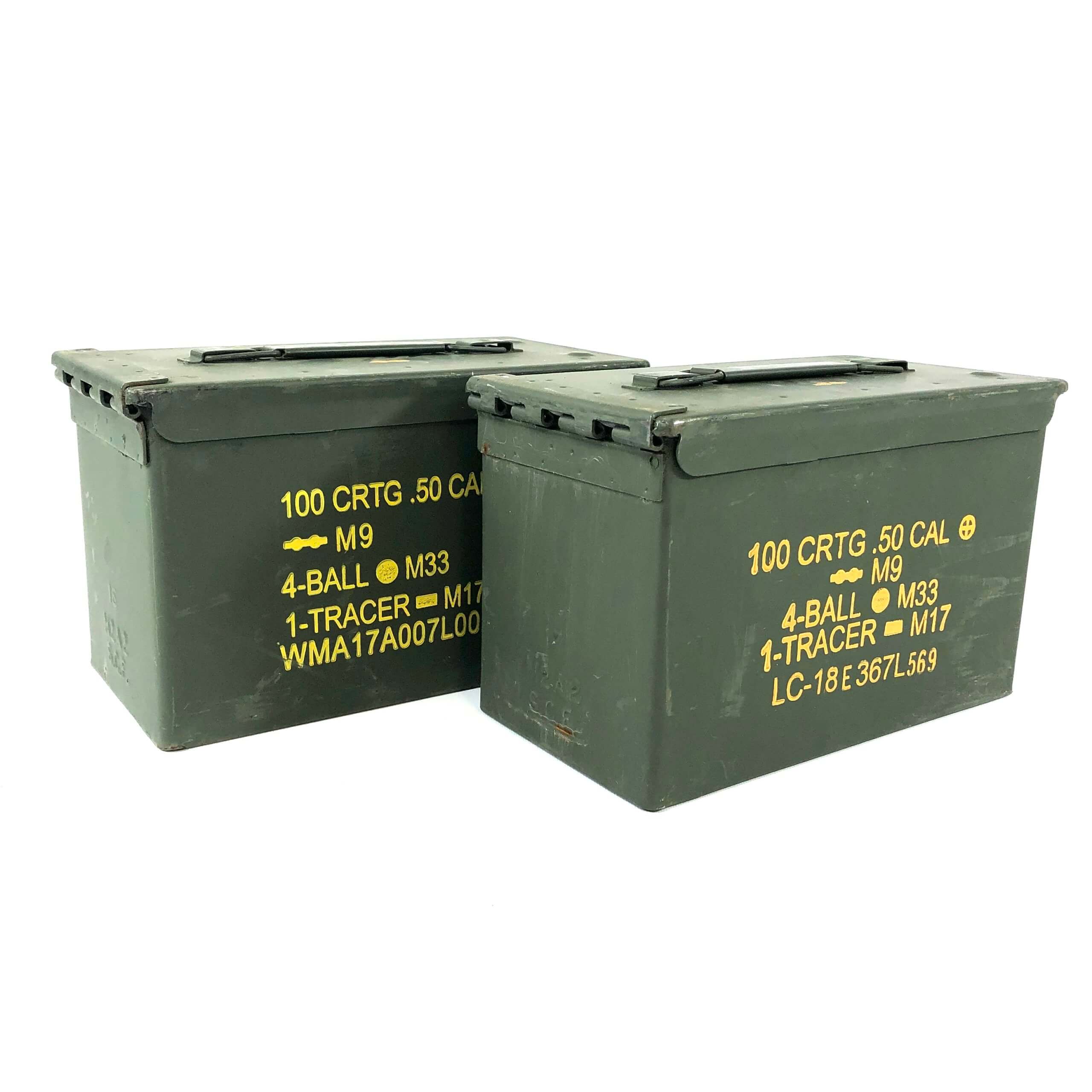 USGI .50 Cal 100 Round Ammo Can, 2 Pack [Genuine Army Issue]