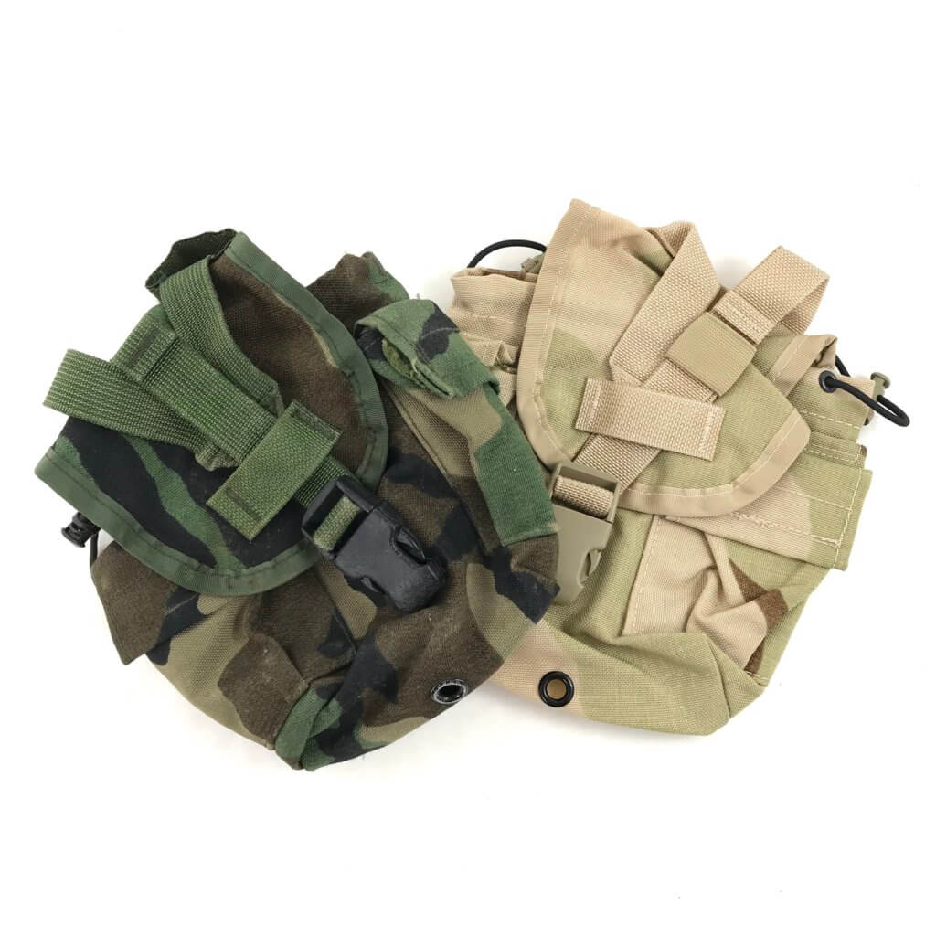 2 ACU 1 Quart Canteen Pouch DEFECT US Army MOLLE General Purpose Pouches USGI 